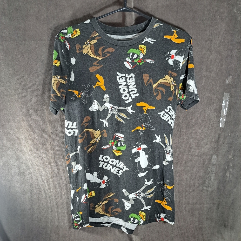 Aeropostale x Looney Tunes Multi Characters Print Black Graphic Tee G S